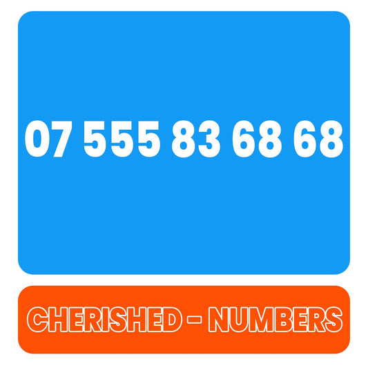 07 555 83 68 68 Gold UK VIP Mobile Phone Number Sim