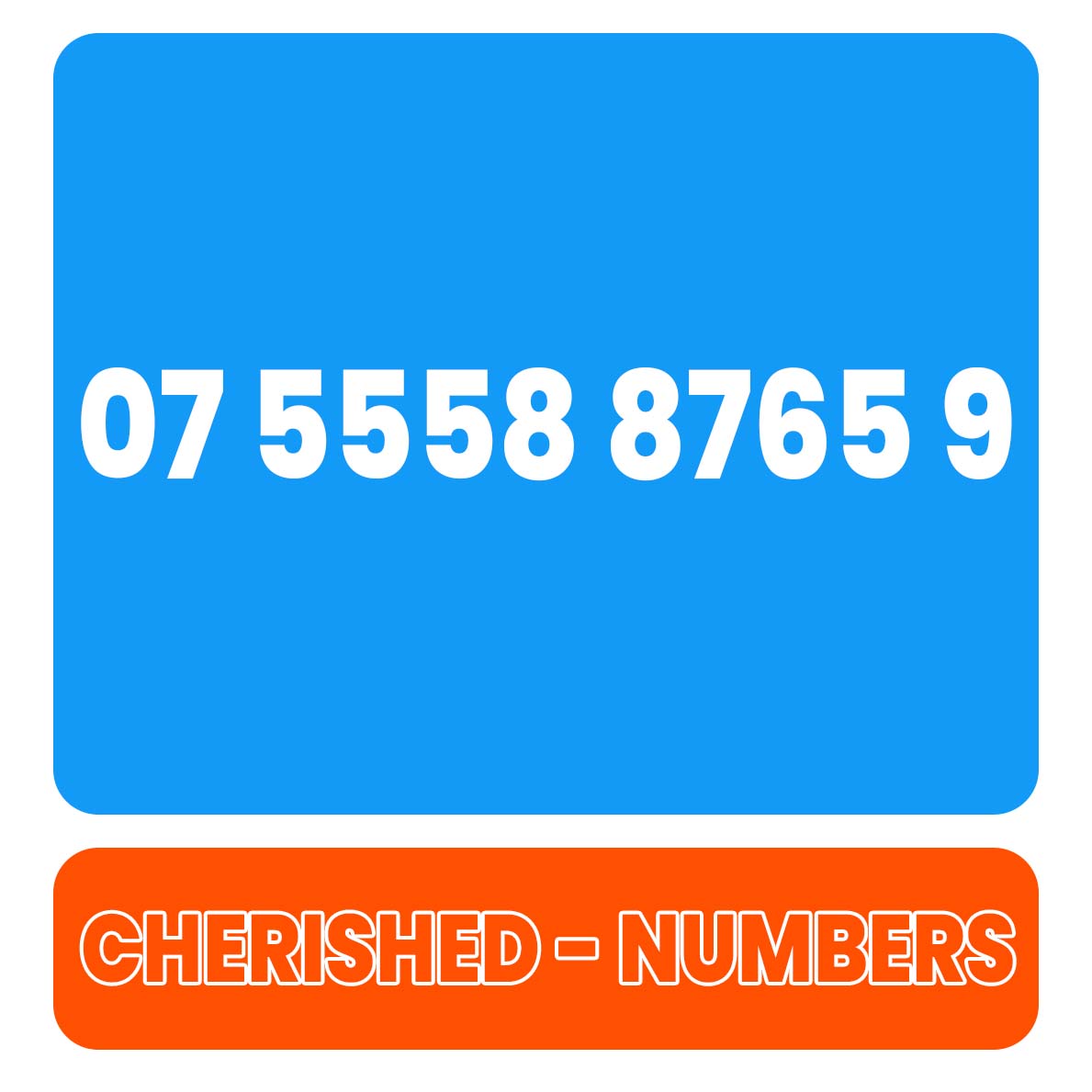 07 5558 8765 9 Gold UK VIP Mobile Phone Number Sim