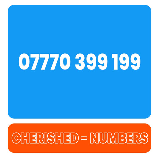 07770 399 199 Gold UK VIP Mobile Phone Number Sim