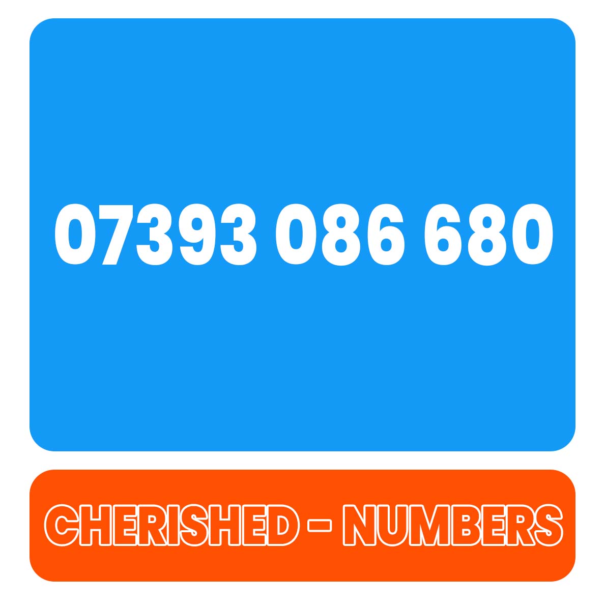 07 393 086 680 Gold UK VIP Mobile Phone Number Sim