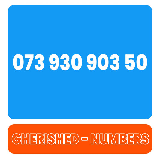 07 393 090 350 Gold UK VIP Mobile Phone Number Sim