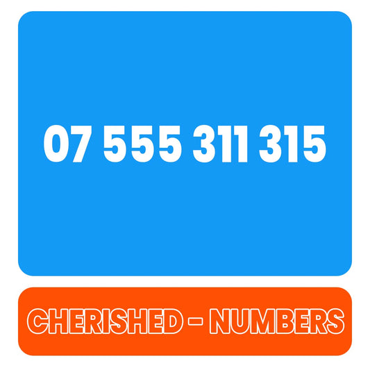 07 555 311 315 Gold UK VIP Mobile Phone Number Sim