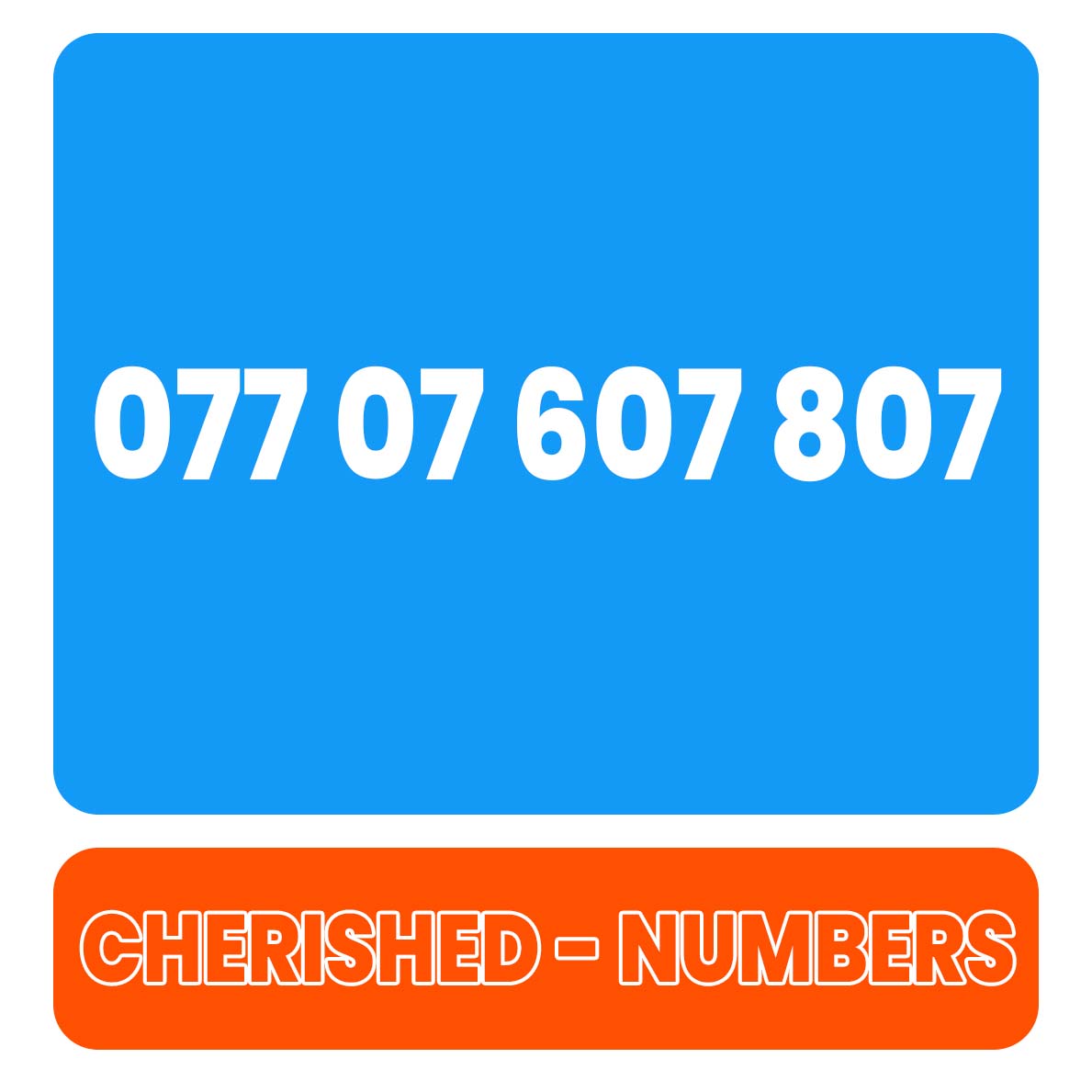 07 707 607 807 Gold UK VIP Mobile Phone Number Sim